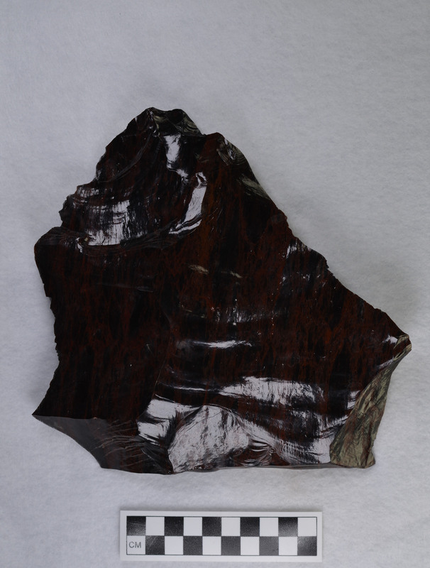 One of several macro flakes from Glass Butte, obsidian by Donald E. Crabtree.