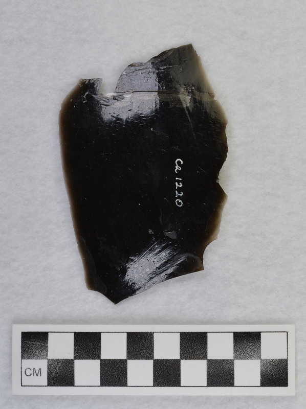 This is an uncommonly large erraillure flake produced by Donald E. Crabtree. For further information see Crabtree, 1972, pg. 31.