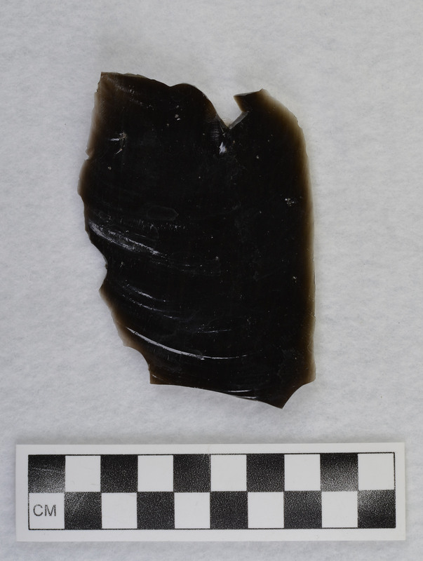 This is an uncommonly large erraillure flake produced by Donald E. Crabtree. For further information see Crabtree, 1972, pg. 31.
