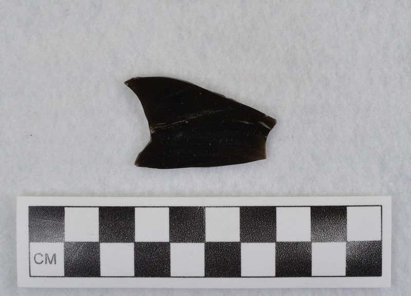 This is an uncommonly large erraillure flake produced by Donald E. Crabtree. For further information see Crabtree, 1972, pg. 31.