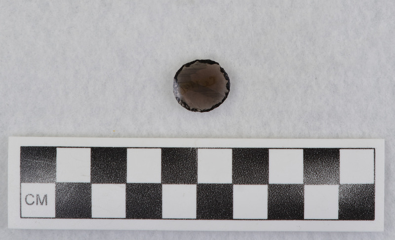 Glass Butte obsidian item produced during a Donald E. Crabtree experiment to manufacture an "eye" as used in Mesoamerican statues.