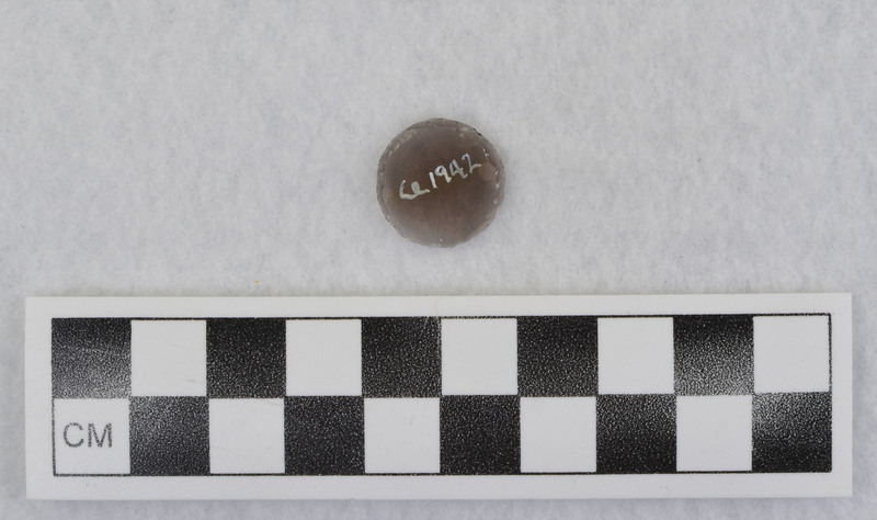 Glass Butte obsidian item produced during a Donald E. Crabtree experiment to manufacture an "eye" as used in Mesoamerican statues.