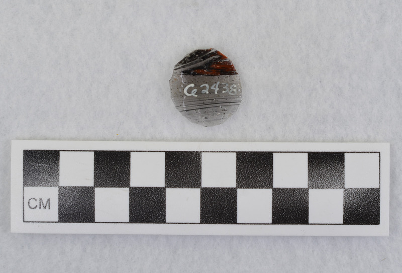 Eraillure, retouched, assoc. w/Ce.10103 Things similar to this were used in Mesoamerica and inlaid in figurines as eyes. (GT)