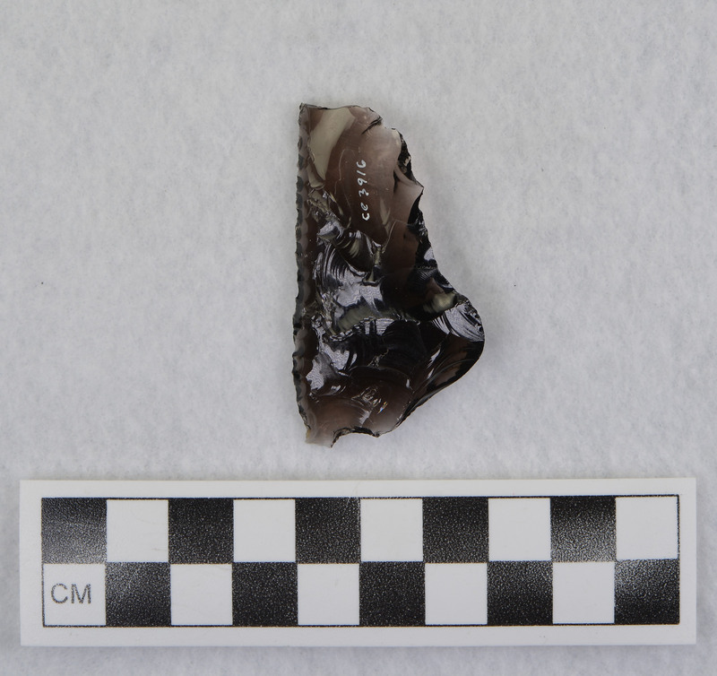 With intact cone, one edge alternate/opposite flaked