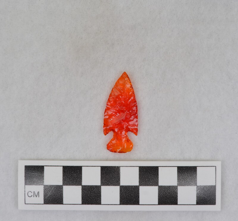 Corner notched, Material: red tail light lens.