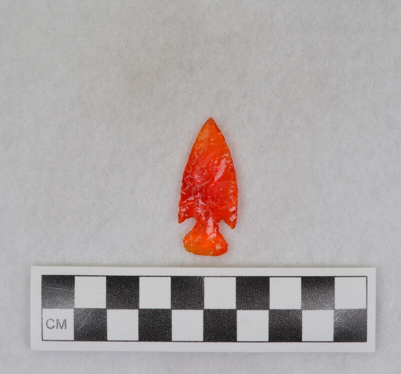 Corner notched, Material: red tail light lens.