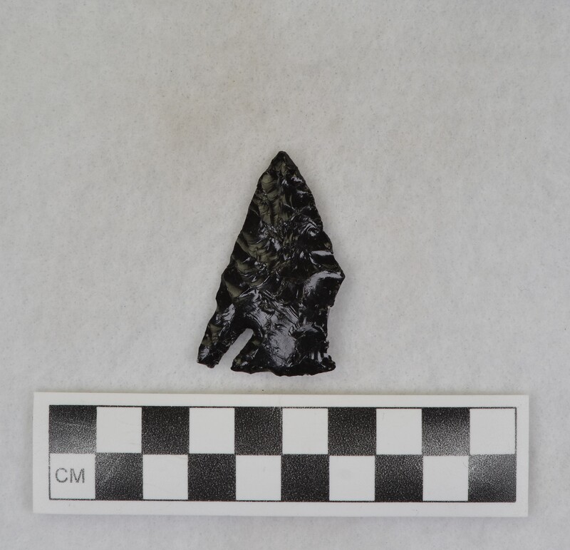 Corner notched, one ear missing