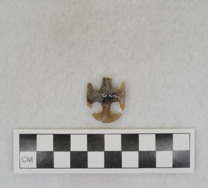 Broken, glued, one end missing