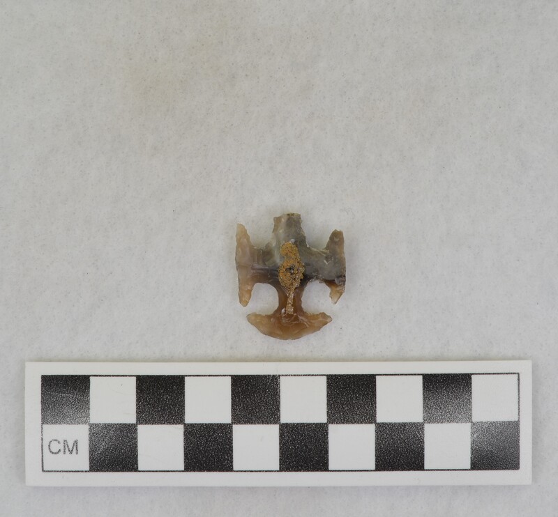 Broken, glued, one end missing