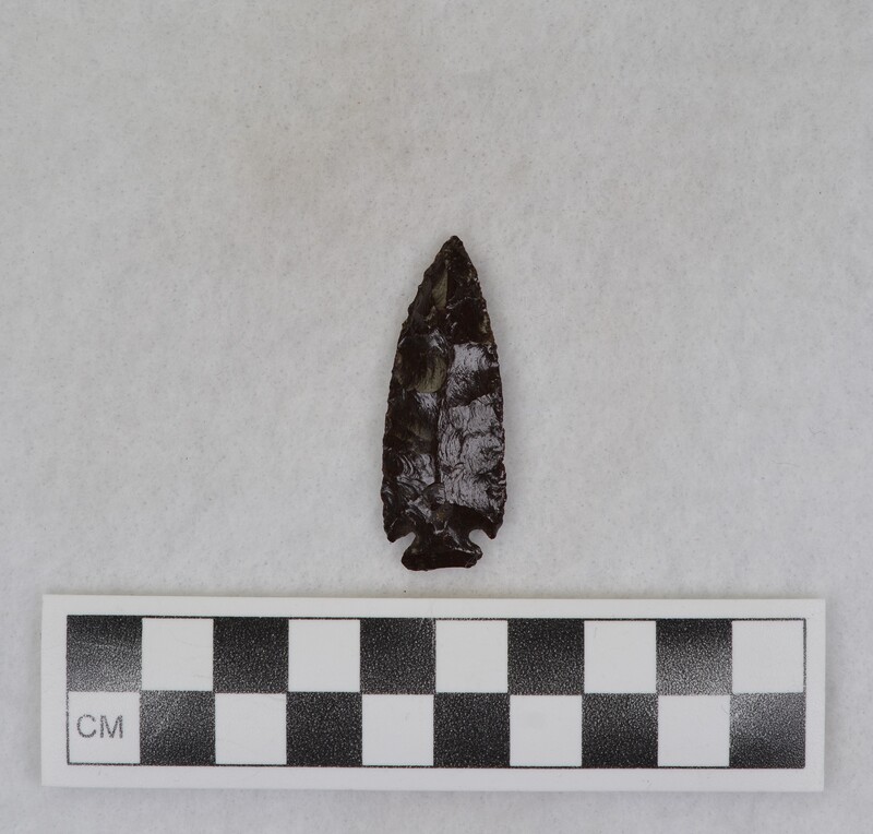 Corner notched, Ce.7700 - Ce.7725: remnants of adhesive from being glued to display board. (JW)