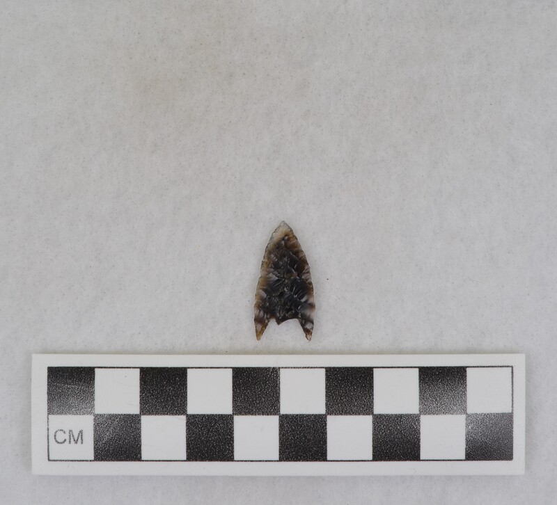 Stem broken and missing, corner notched