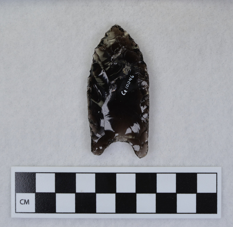 Crabtree? possibly made by another person Appears to have been fluted by indirect percussion. Basal edges ground. (GT)