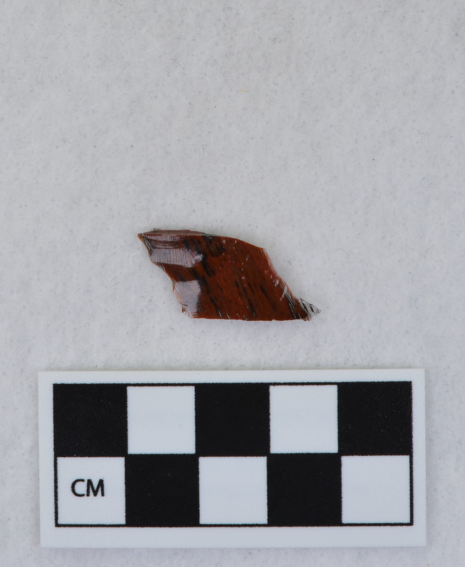 Donald E. Crabtree created this flake by removing a channel flake from the Clovis point he created, Ce.1059. The channel flake is broken and is in three fragments: Ce.1060, Ce.1061 and Ce.1063.