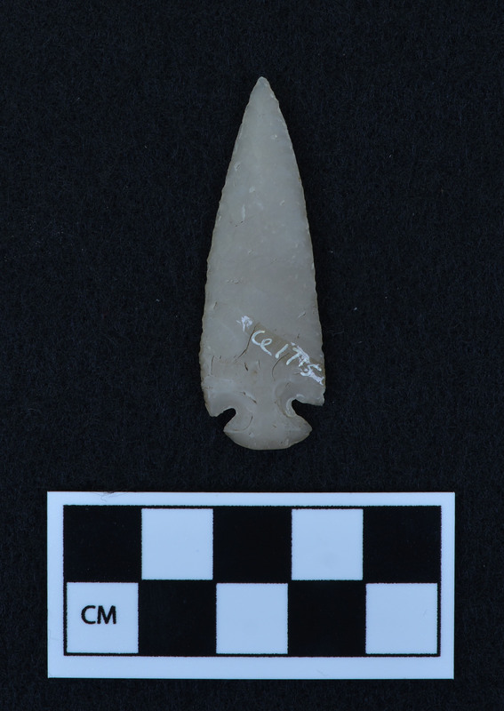 Corner notched, parallel diagonal flaking