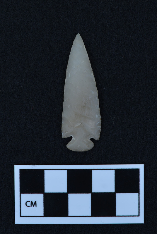 Corner notched, parallel diagonal flaking