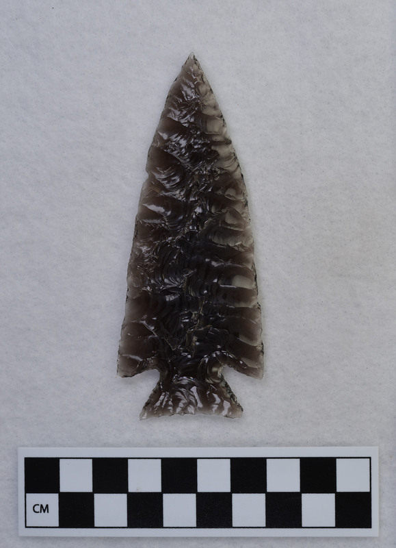 Corner notched, parallel flaked