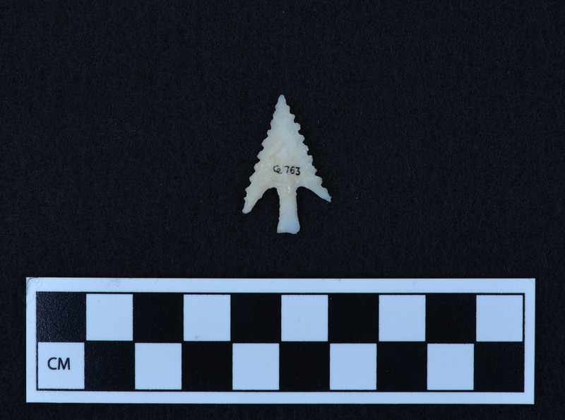 Barbed, stemmed, serrated