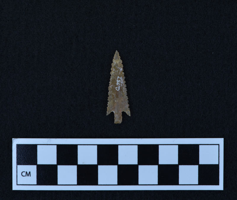 Barbed, stemmed, serrated