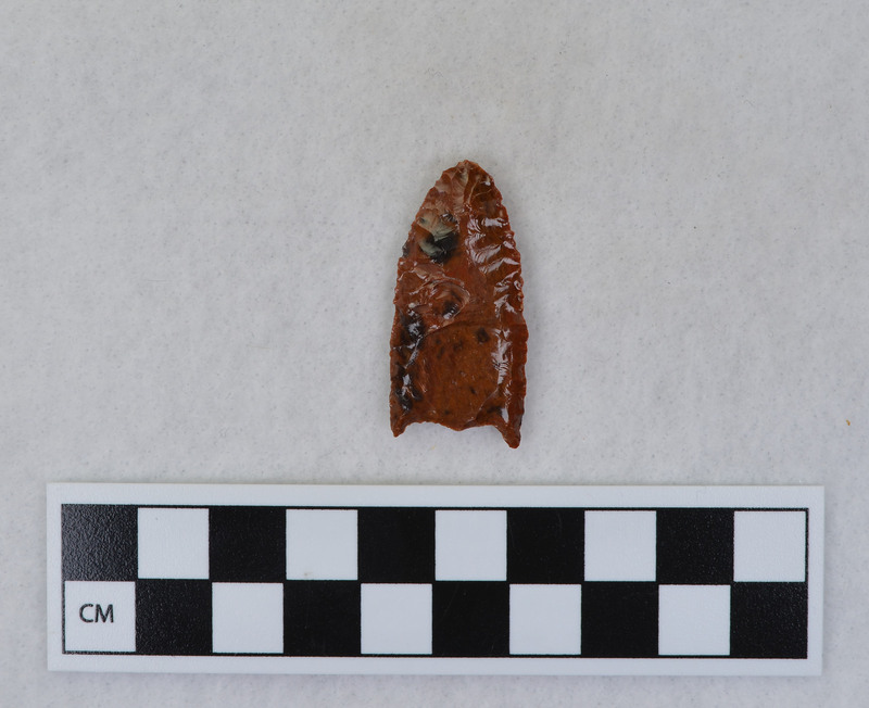 Donald E. Crabtree ceated this object during his Folsom fluting experiments. To make this object, hand held pressure fluting was used.