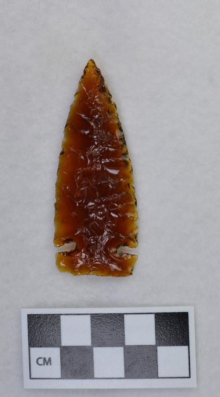 Collateral flakes, side notched