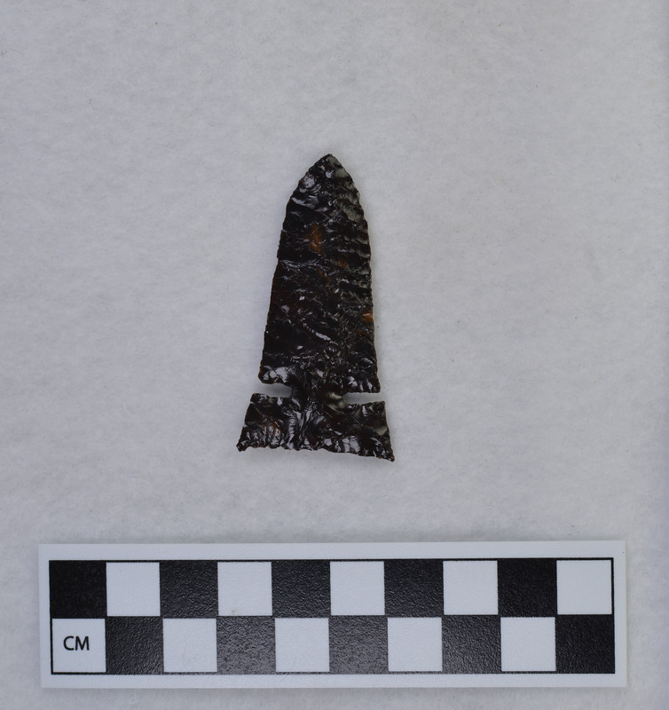 Side notched, parallel diagonal flaking