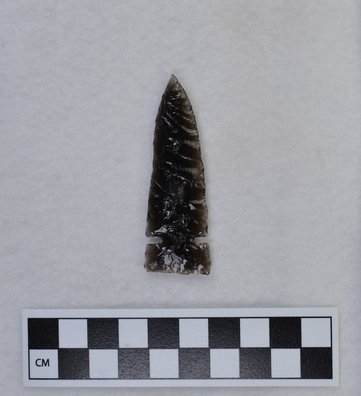 Side notched, parallel diagonal flaking