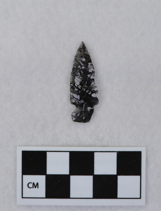 Side notched, corner broken