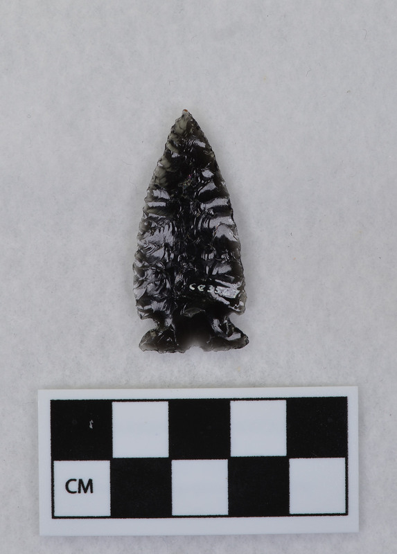 Random flaked, basal and side notched