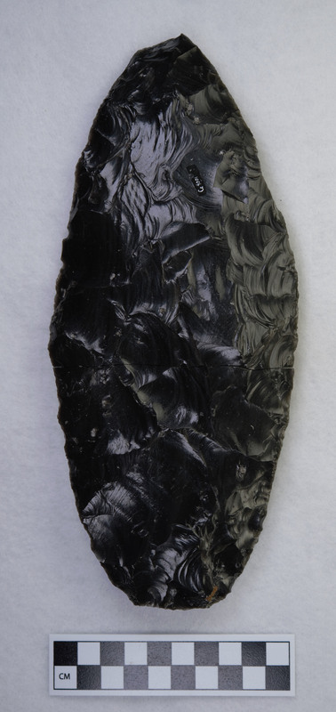 Large, percussion flaked