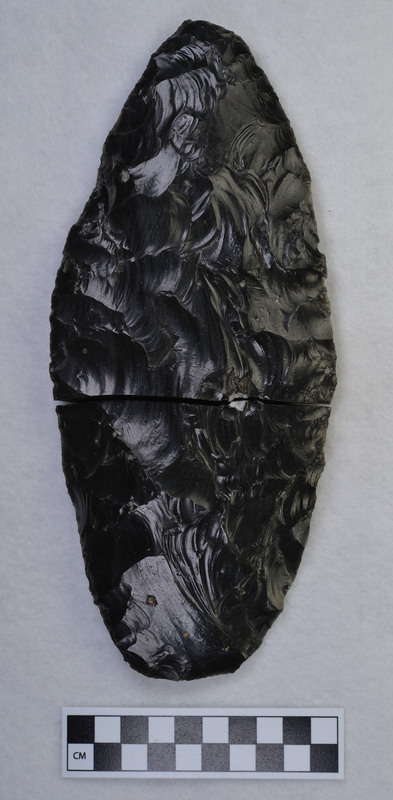 Large, percussion flaked