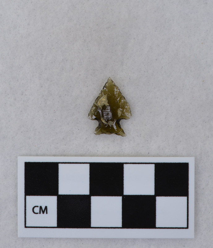 Corner notched, associated w/Ce.4654 - Ce.4720 Remnants of adhesive on most of these. (JW)