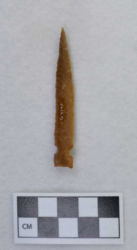 Side notched, parallel flaked one face