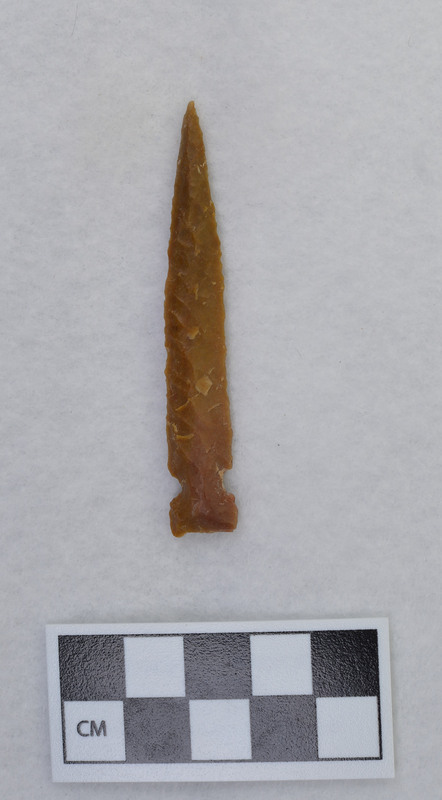 Side notched, parallel flaked one face