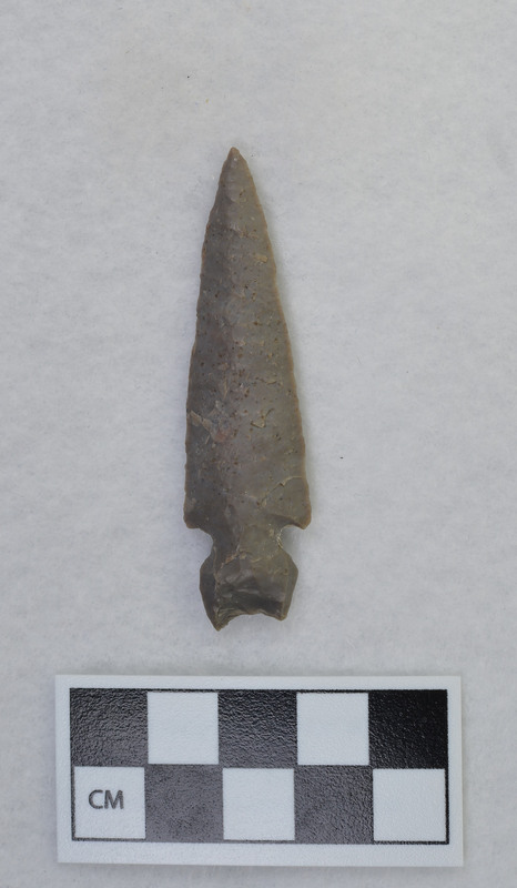 Side notched, basal edges burinated above notches