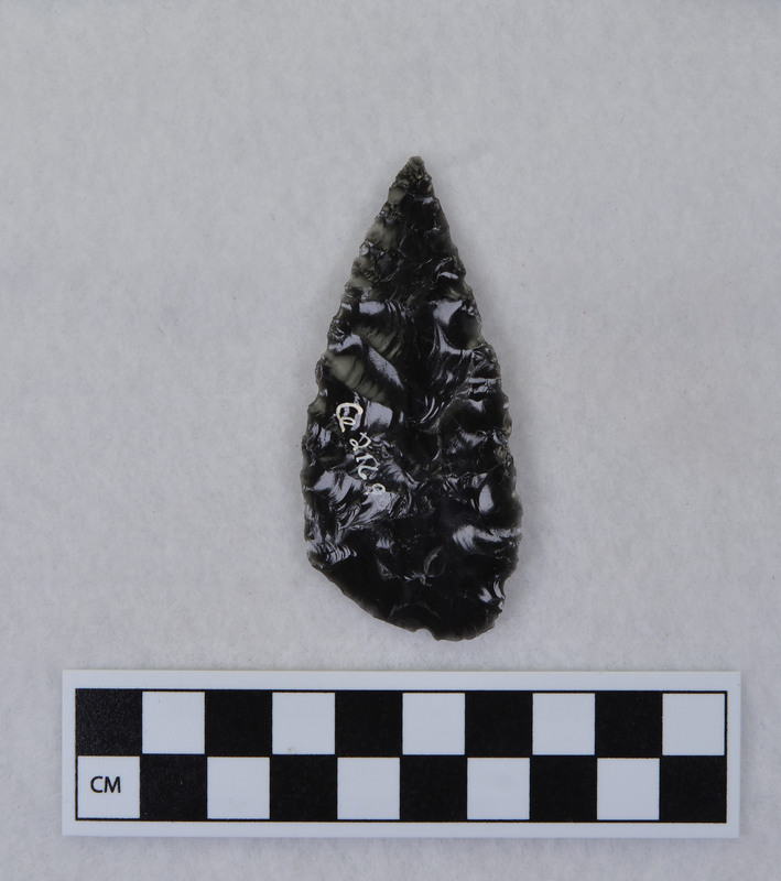 Tsugio Matsuzawa made this while visiting the home of Donald E. Crabtree from Japan. The style of the biface is one from the geographical region of Japan, unspecified style.