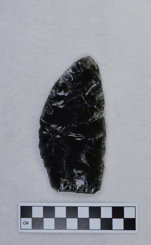 Limestone percussor (probably made with the percussor?)