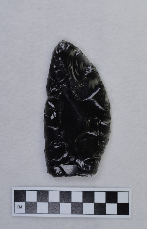 Limestone percussor (probably made with the percussor?)