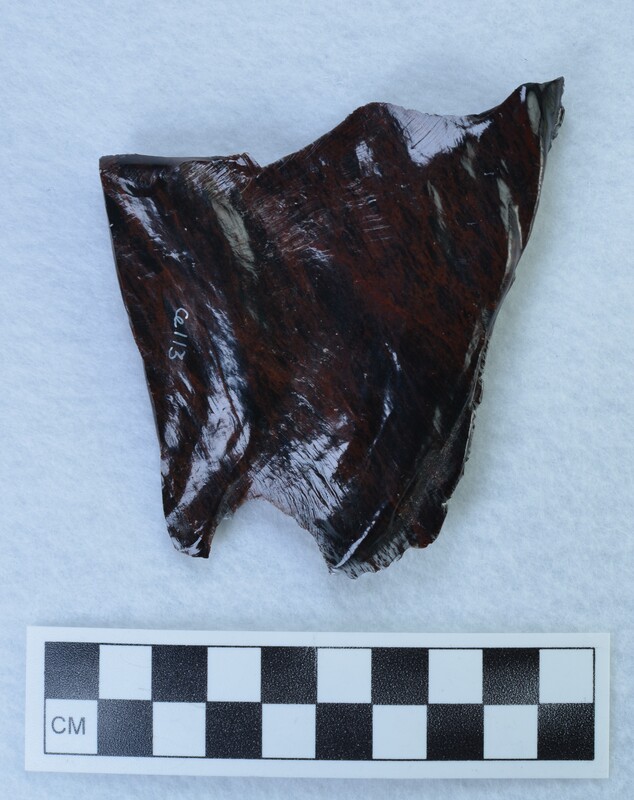 Broken biface with all flakes from its production. (GT) Ce.112 - Ce.623 are all from the production of the large biface (Ce.111) and allegedly represent a full sequence. (DHC)