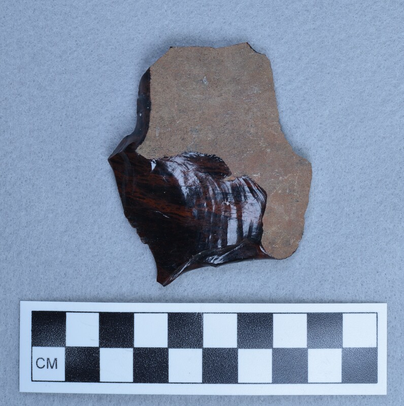 Broken biface with all flakes from its production. (GT) Ce.112 - Ce.623 are all from the production of the large biface (Ce.111) and allegedly represent a full sequence. (DHC)