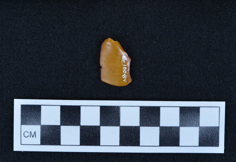 Heat treated showing color and luster change, preform and flake.