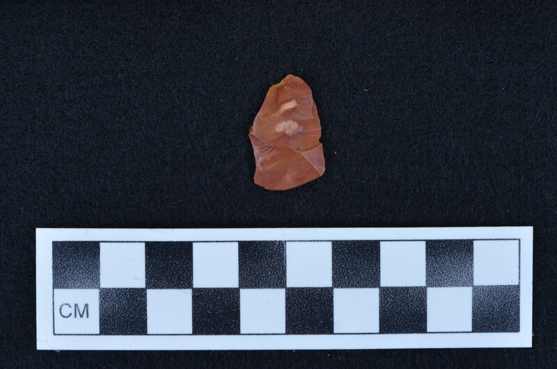 Heat treated showing color and luster change, preform and flake.