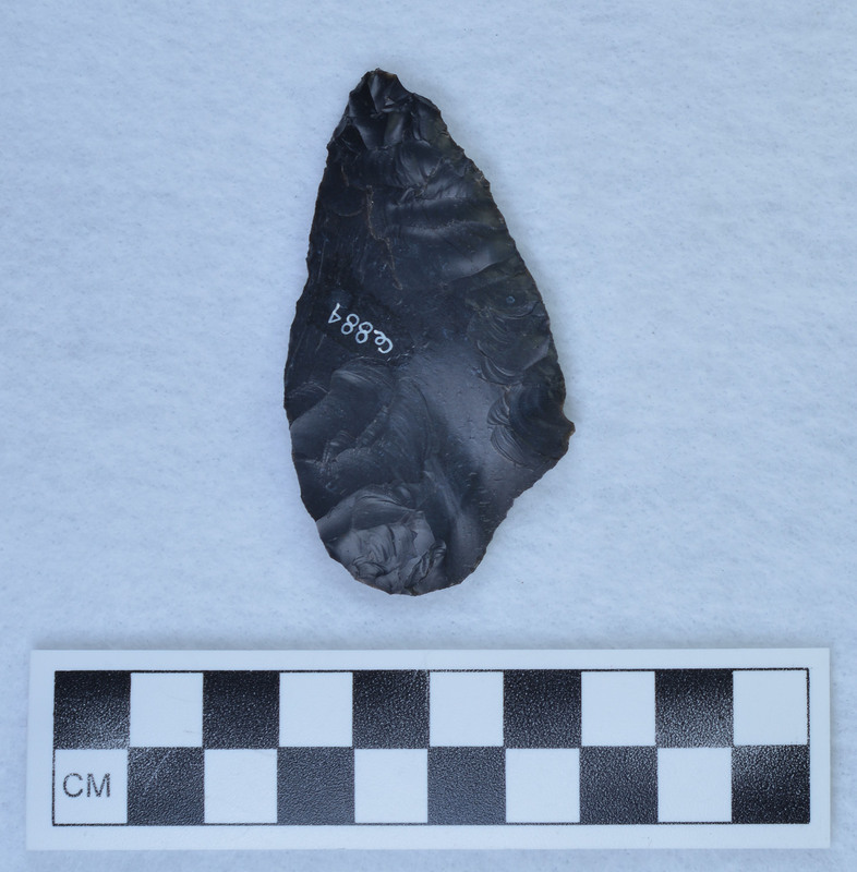 Pressure shaping of flake preform, heat treated