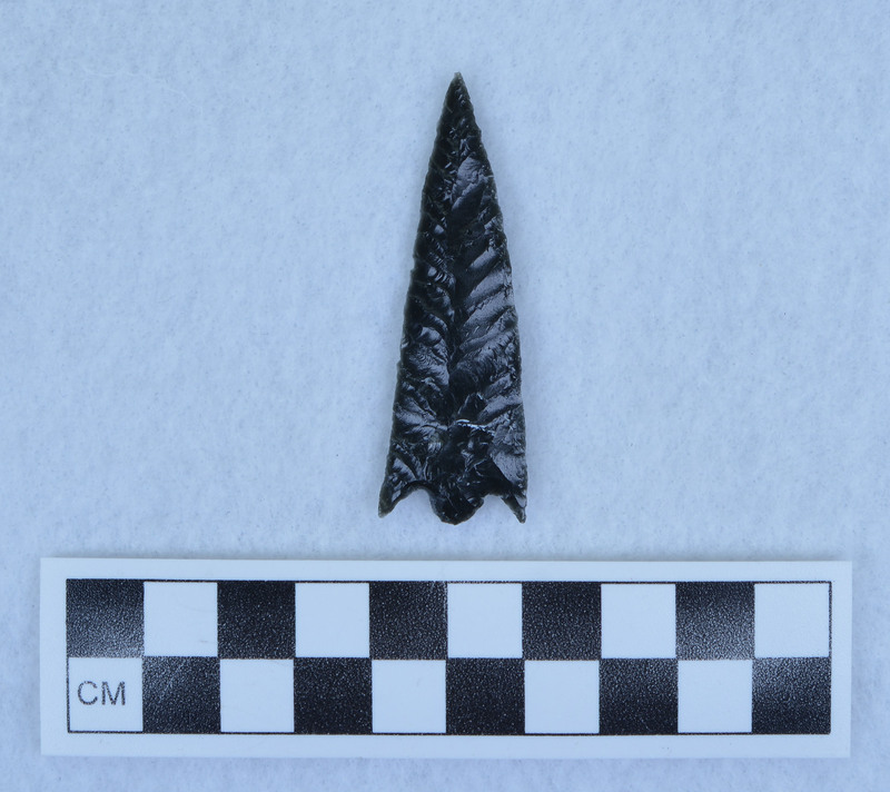 Chevron flaking, basal notched