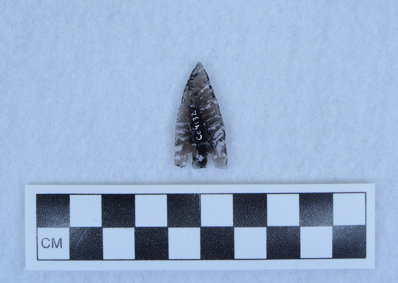 Basal notched, extremely narrow flaking