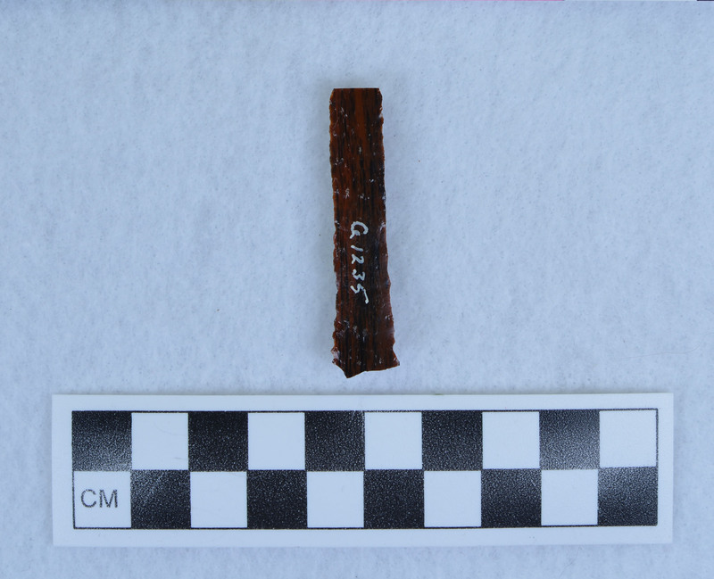 Prismatic, unifacially flaked