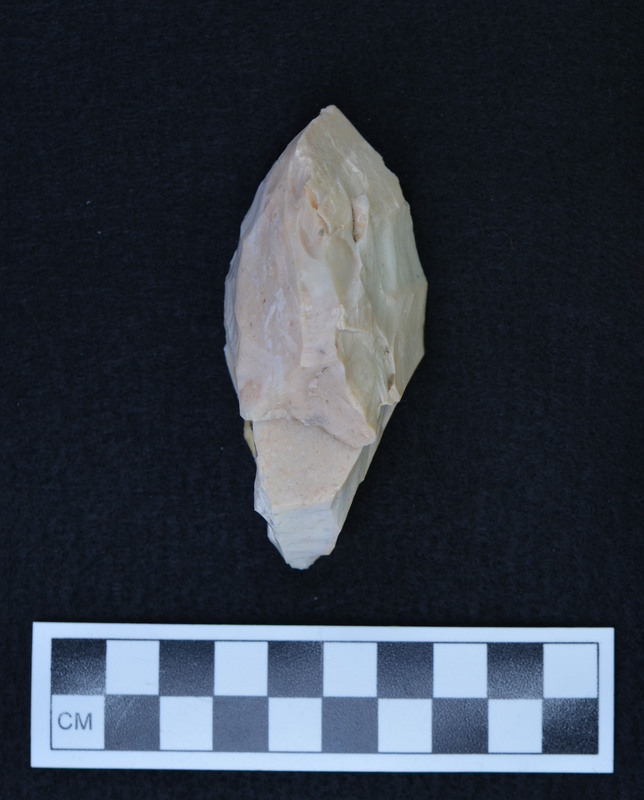 Percussion flake, heat treated