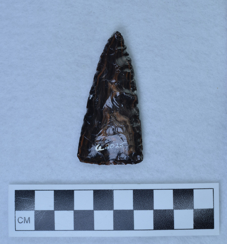 Collateral flakes, edges heavily ground