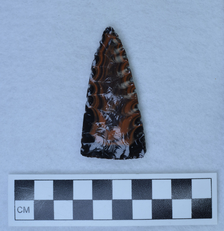 Collateral flakes, edges heavily ground