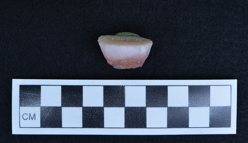 Pressure flaked, heat treated with a prepared platform