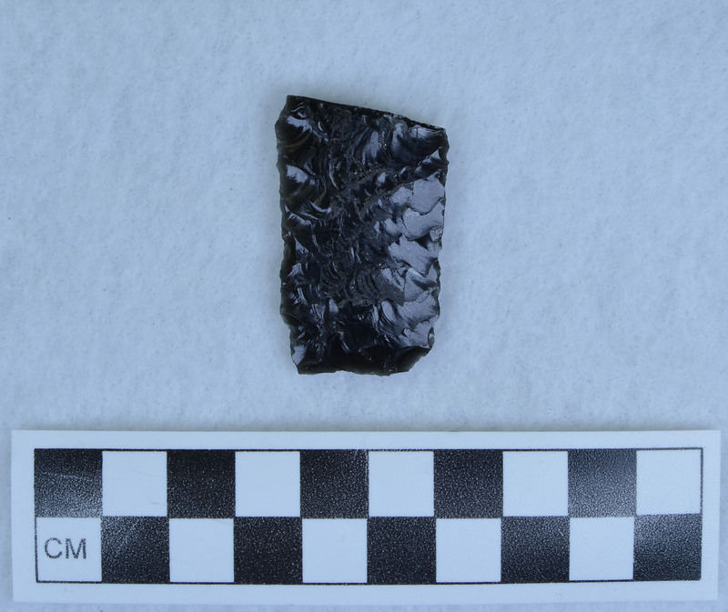 Parallel diagonal flaking, broken, tip missing